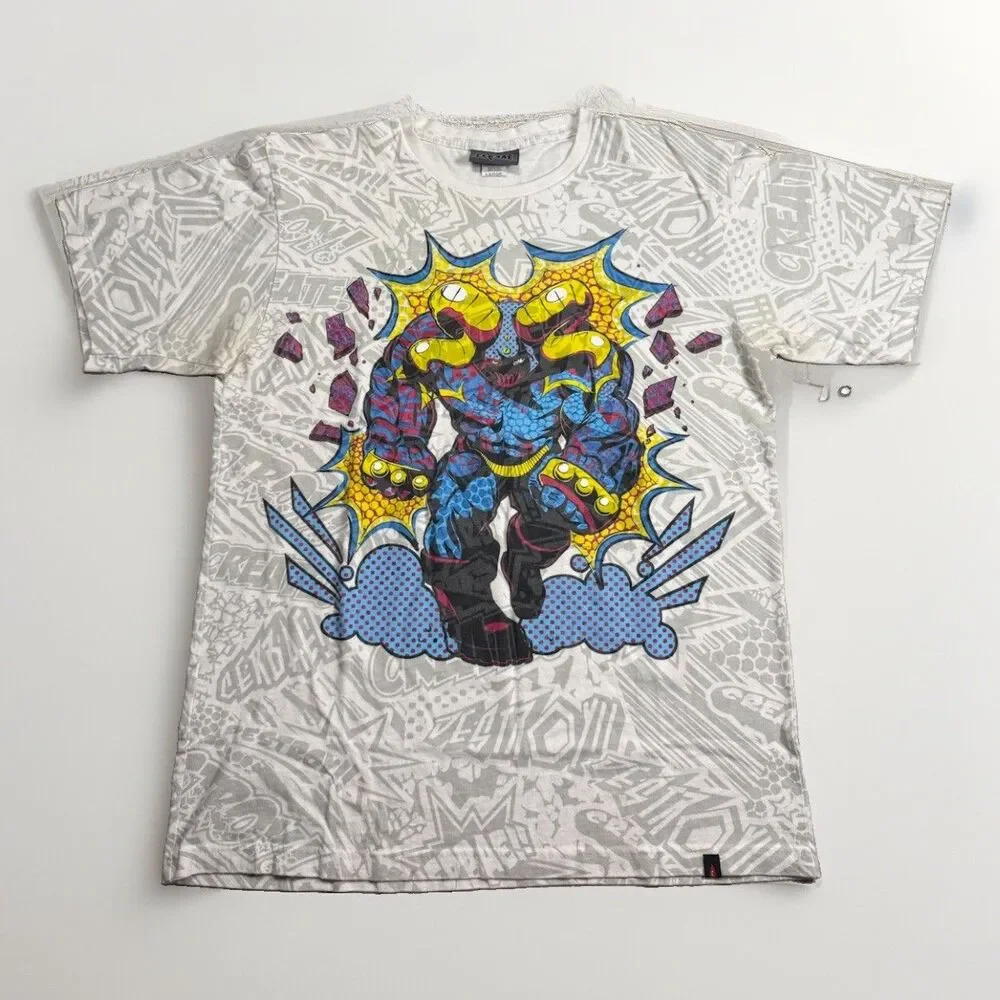 Vintage Cerbae All Over Comic Book Print T Shirt Men’s L